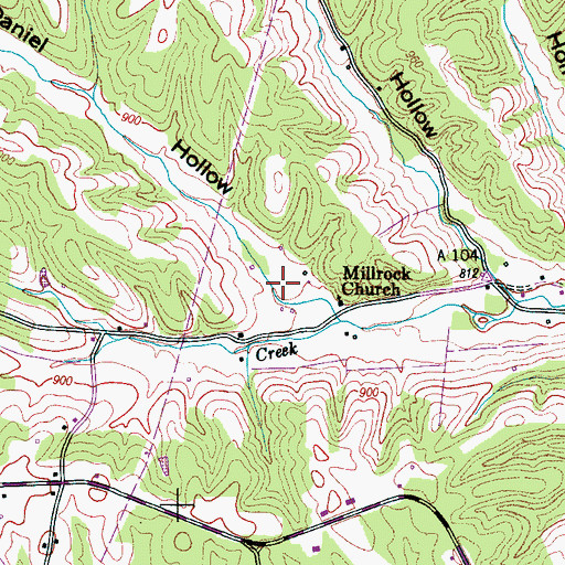 Topographic Map of Collinwood Division (historical), TN