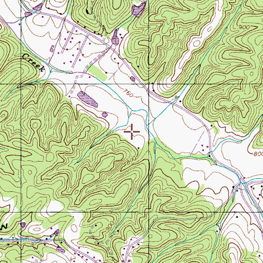 Topographic Map of Waynesboro Division (historical), TN