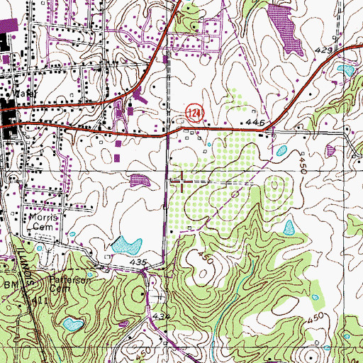 Topographic Map of Greenfield Division (historical), TN