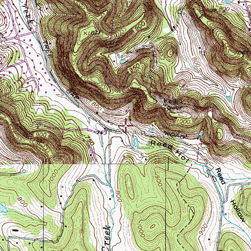 Topographic Map of Brentwood Division (historical), TN