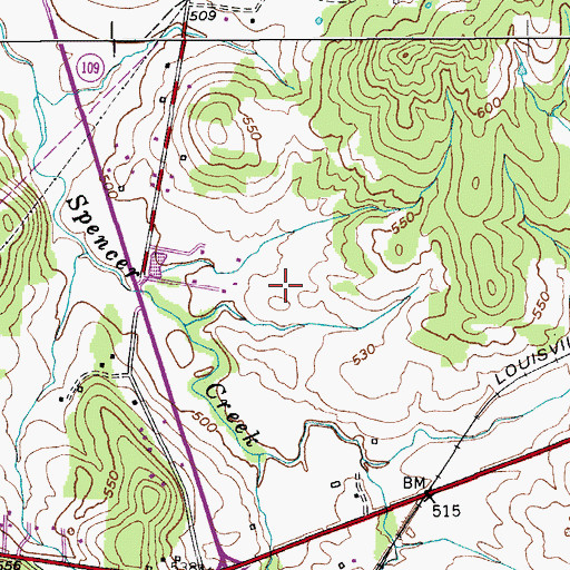 Topographic Map of Martha-Laguardo Division (historical), TN