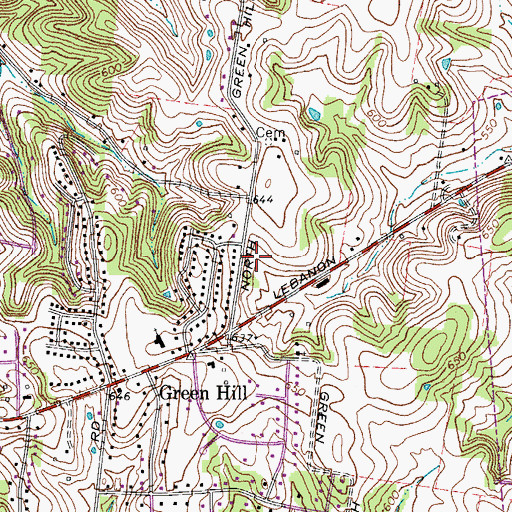 Topographic Map of Mount Juliet Division (historical), TN