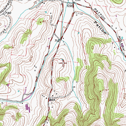 Topographic Map of Watertown Division (historical), TN