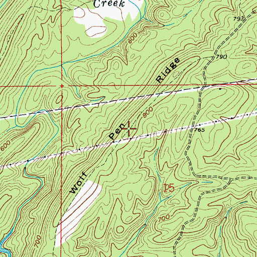 Topographic Map of Wolf Pen Ridge, AL