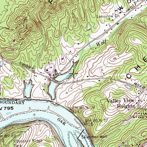Topographic Map of Clinch River (historical), TN