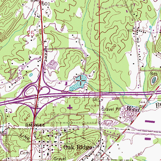 Topographic Map of Lake Lewis, AL