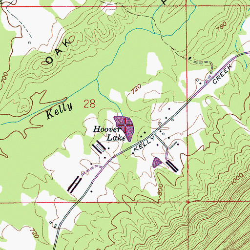 Topographic Map of Hoover Dam, AL