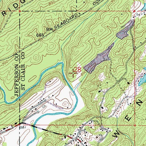 Topographic Map of James Dam, AL