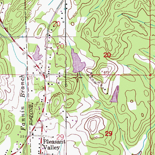 Topographic Map of Wancoole Dam, AL