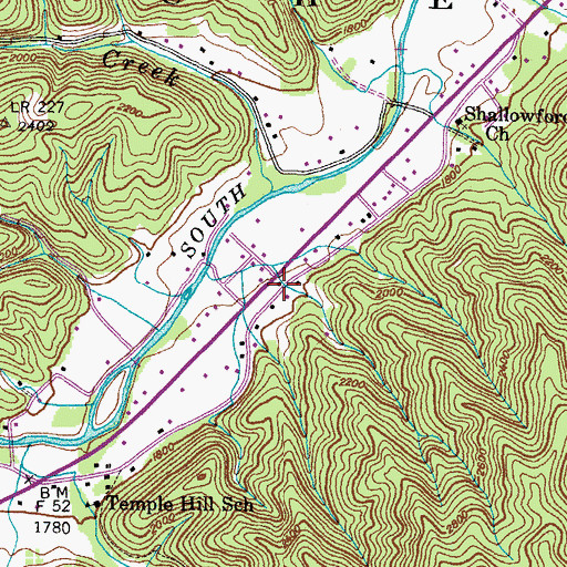 Topographic Map of Fordville (historical), TN