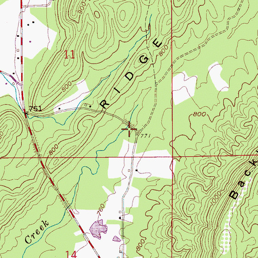 Topographic Map of Qsl Fish Hatchery Dam, AL