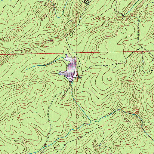 Topographic Map of Watkins Dam, AL