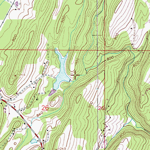 Topographic Map of Tadpole Dam, AL