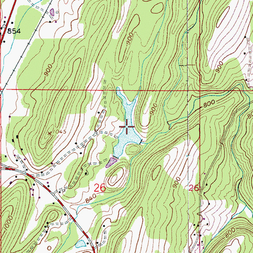 Topographic Map of Tadpole Lake, AL