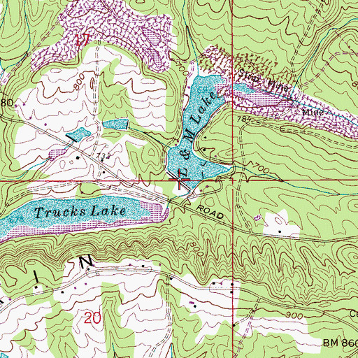 Topographic Map of L and M Dam, AL
