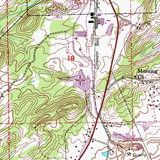 Topographic Map of National Lake, AL