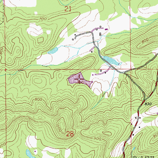 Topographic Map of Harbert Lake, AL