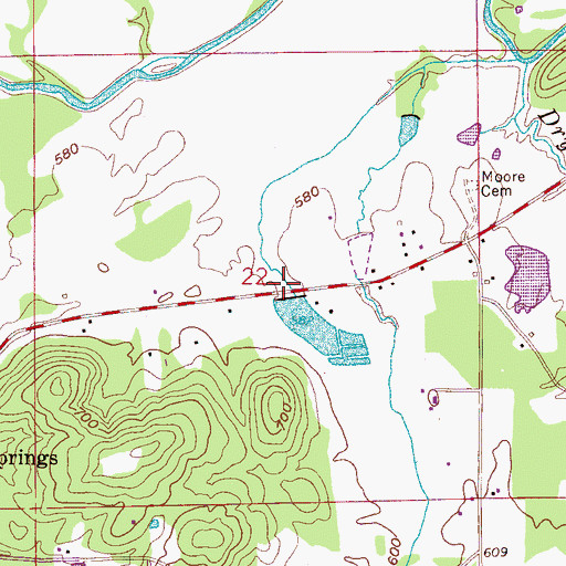 Topographic Map of Cobb Dam, AL