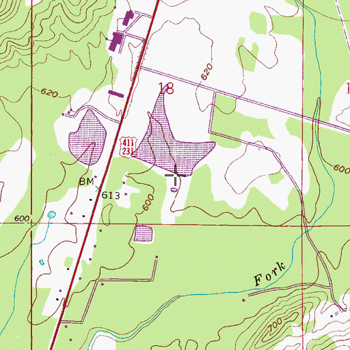 Topographic Map of Stolle Dam, AL