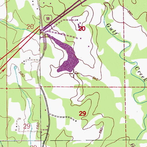 Topographic Map of Rumac Dam, AL