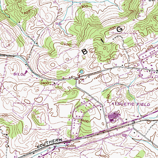 Topographic Map of Mosheim Post Office, TN