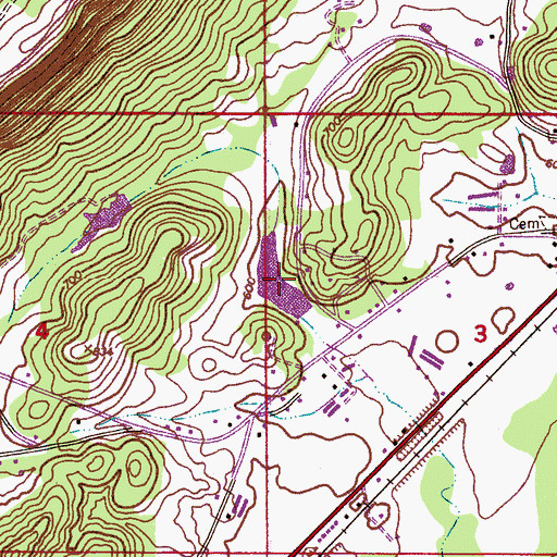 Topographic Map of Pope Lake, AL