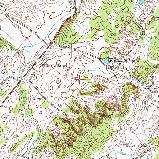 Topographic Map of Cox Prospect, TN