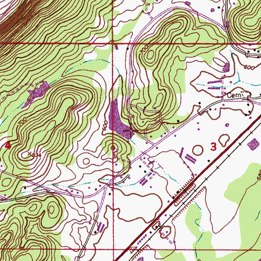 Topographic Map of Pope Dam, AL