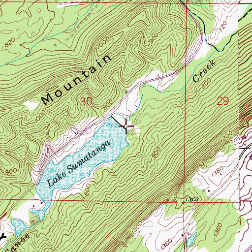 Topographic Map of Sumatanga Dam, AL
