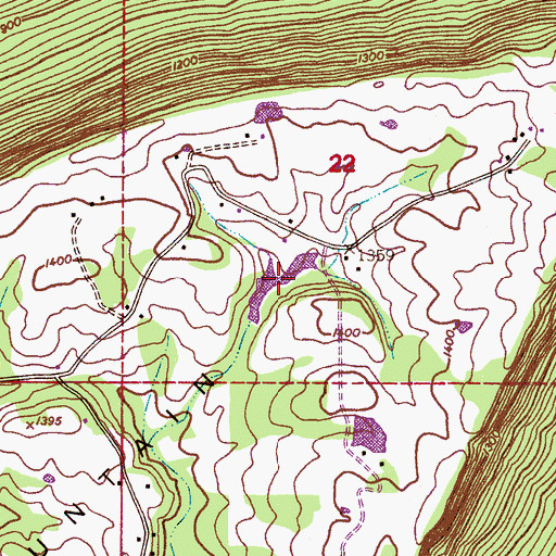 Topographic Map of Ezell Jenkins Lake, AL