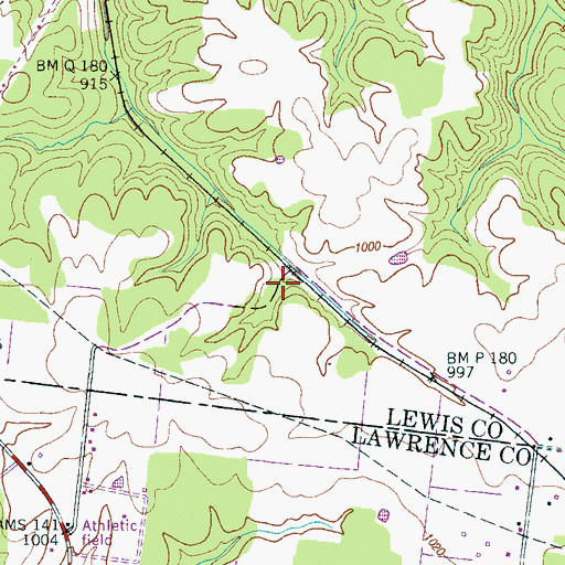 Topographic Map of Carpenter Spring, TN