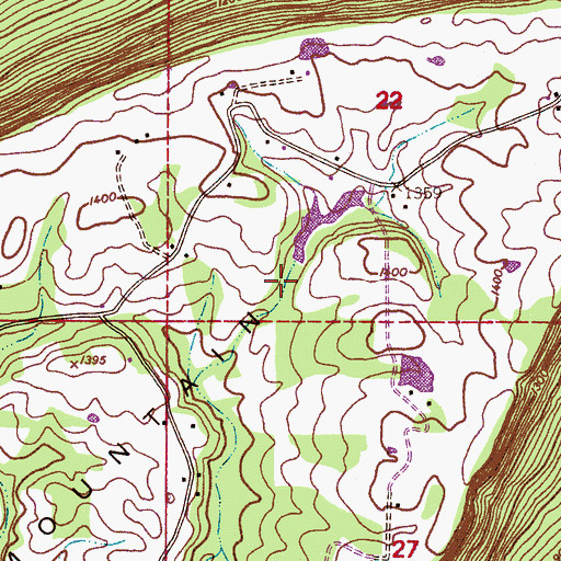 Topographic Map of Ezell Jenkins Dam, AL