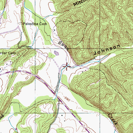 Topographic Map of Low Gap Branch, TN