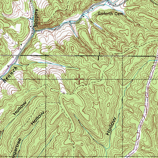 Topographic Map of Peters Ridge, TN