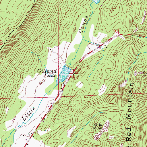 Topographic Map of Huff Dam, AL