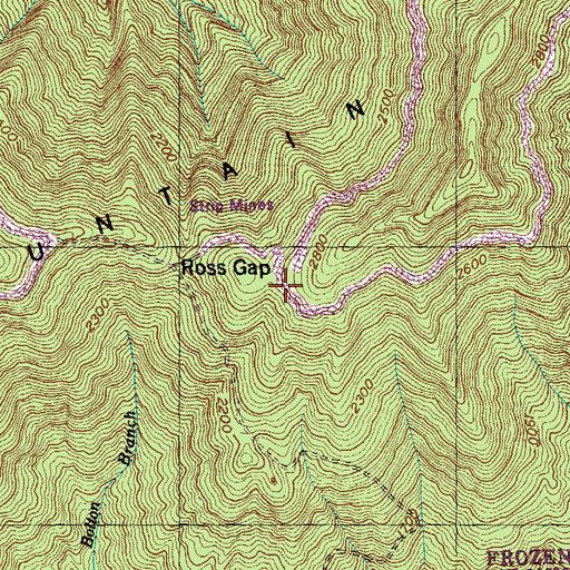 Topographic Map of Harriman Red Ash Mine, TN