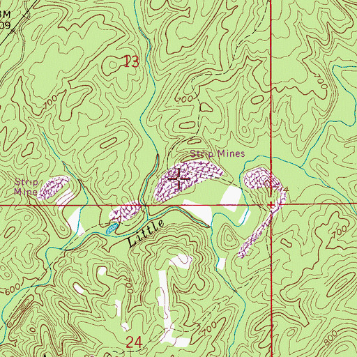 Topographic Map of Acmar Mines, AL