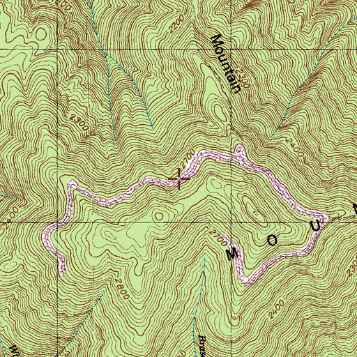 Topographic Map of Wilson Pewee Mine, TN