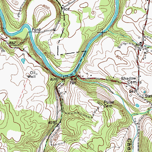 Topographic Map of Pulse Mill (historical), TN