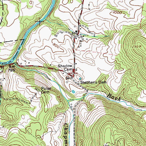 Topographic Map of Sinking Spring Church (historical), TN