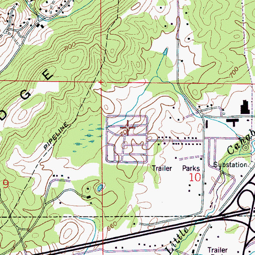 Topographic Map of Austin Hill, AL