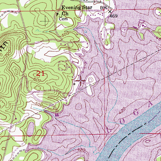 Topographic Map of Birmingham Sailing Club, AL