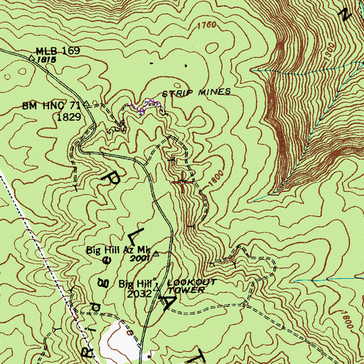 Topographic Map of Marshal Meeks Number 3 Mine, TN