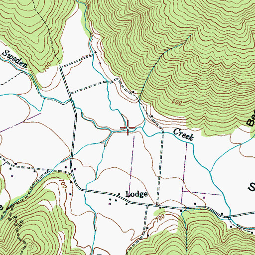 Topographic Map of Nancy Winn Cove Branch, TN