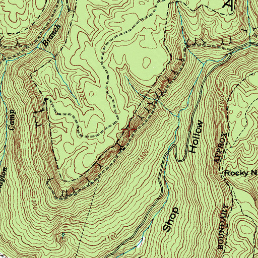 Topographic Map of Payne Number 1 Mine, TN
