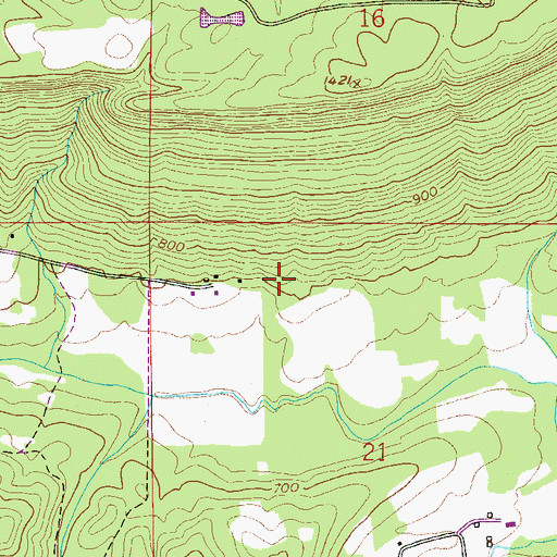 Topographic Map of Cedar Grove School (historical), AL