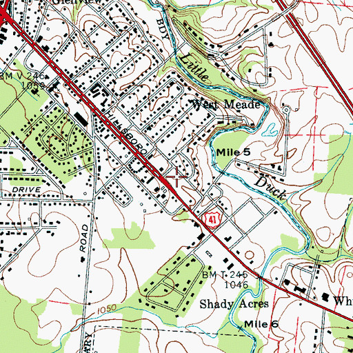 Topographic Map of Manchester Post Office, TN
