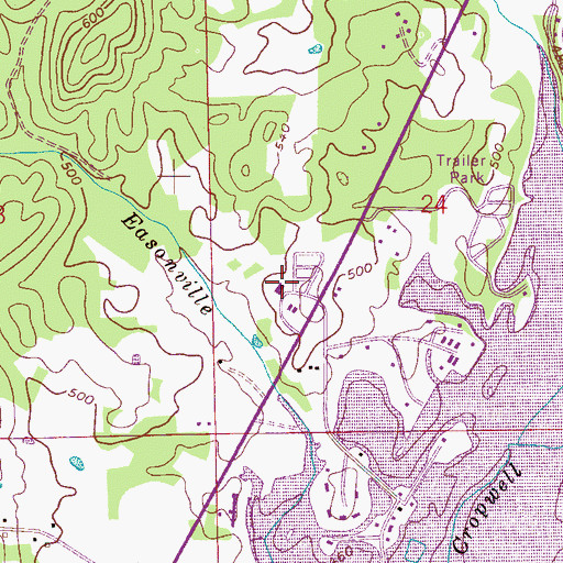 Topographic Map of Coosa Valley Elementary School, AL