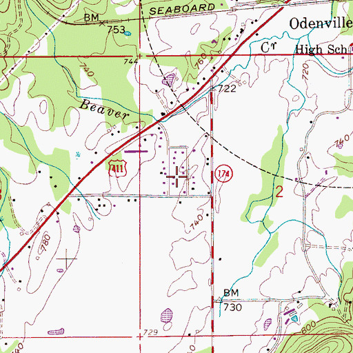 Topographic Map of Crockertown, AL