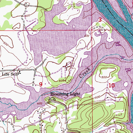 Topographic Map of Dunrowin, AL